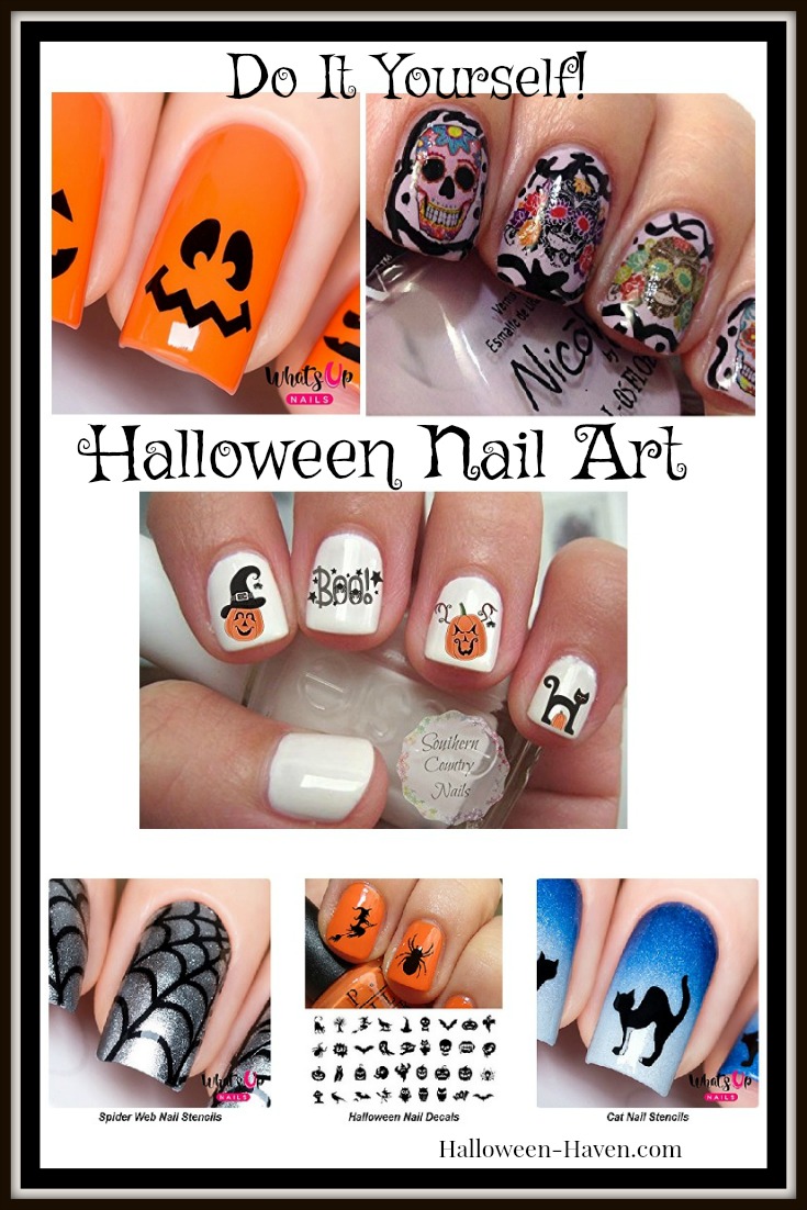 Halloween Nail Decals and Stencils